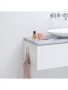 Brabantia, Set 2 porta asciugamani adesivi bianchi beige